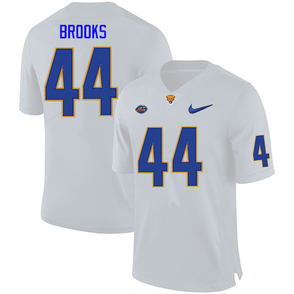 Men #44 Taelen Brooks Pitt Panthers College Football Jerseys Sale-White